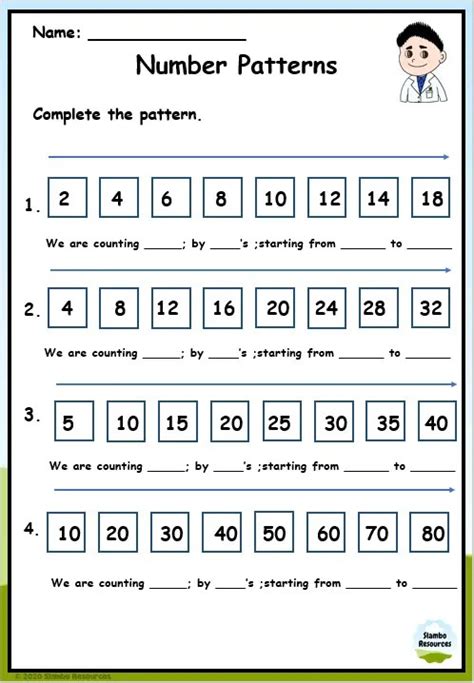 Grade 2 Pattern Worksheets Free Printables Math Worksheets