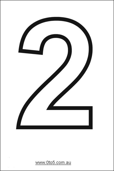 Number 2 Free Printable Numbers Printable Numbers Number Template