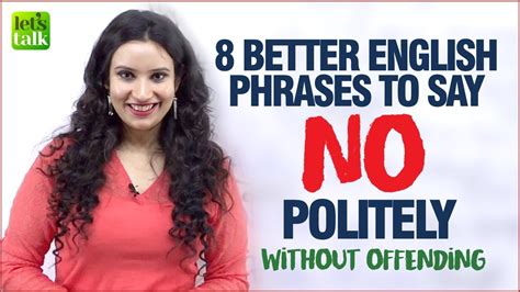 Better English Phrases To Say No Politely Polite English Phrases