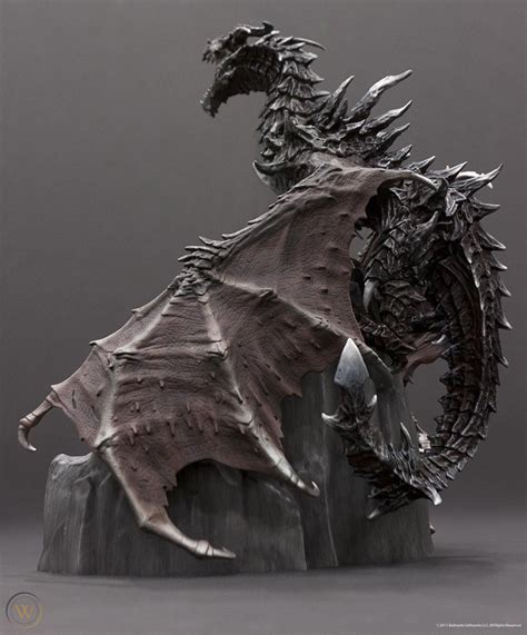 Elder Scrolls V Skyrim Collectors Adition Alduin Dragon Statue New In