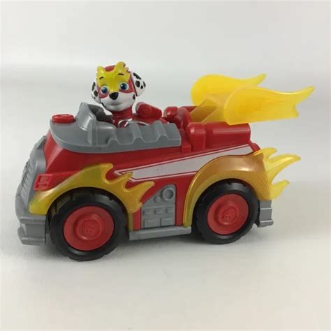Paw Patrol Mighty Pups Super Paws Deluxe Fire Truck Marshall Figure