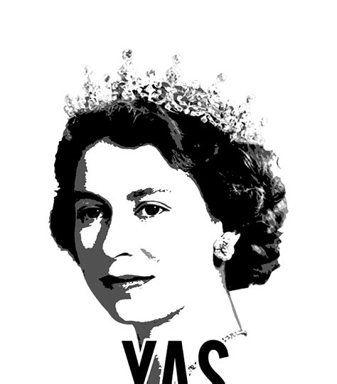 Yas Queen Elizabeth Ii England Meme British Crown Greeting Card By