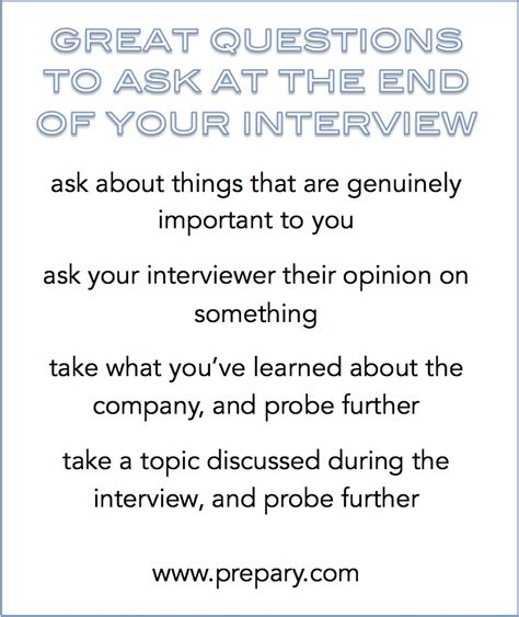 Best Questions To Ask At The End Of An Interview The Prepary The
