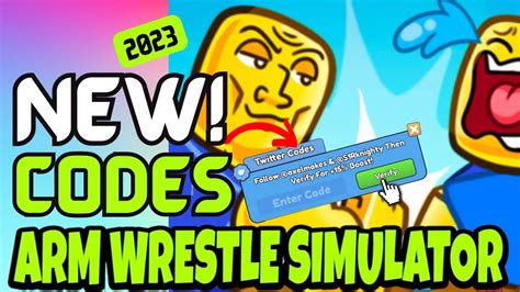 New ⚠️ All Working Codes 2023 Arm Wrestle Simulator Roblox Arm Wrestle Simulator Codes Youtube