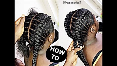 For the alirobam 6packs 18inch 24strands curly box braids crochet braid hair ombre kanekalon synthetic 3s goddess box crochet braids braiding hair extensions for african braids what size are the braids? How To Cornrow For BEGINNERS / NEW METHOD Video | Natural hair styles, African braids ...