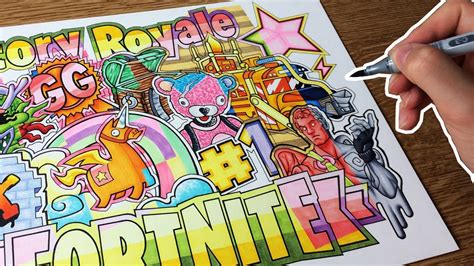 Fortnite Drawing With Copic Youtube