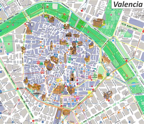 Mapa conteniendo todos los municipios de la provincia de barcelona. Mapa turístico de Valencia