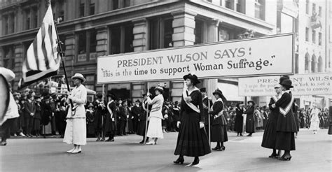 Women Suffrage Parade Supporting Wilson Woodrow Wilson Pictures