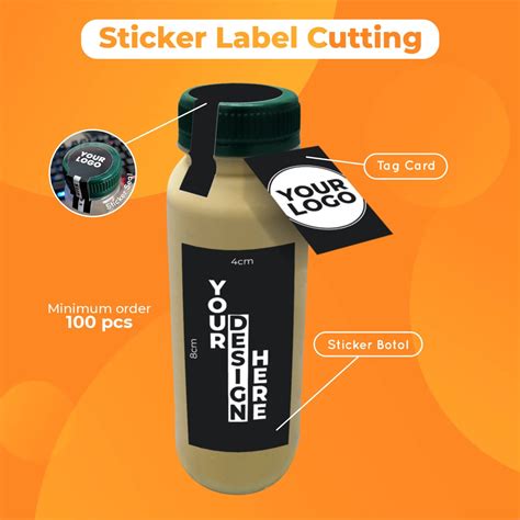 Jual Bm Label Stiker Botol 250 Ml Desain Custom Print Tajam