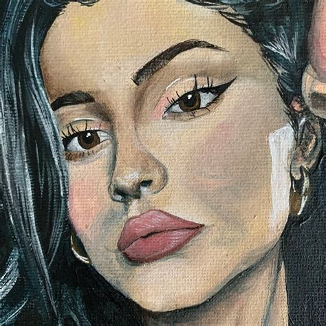 Kylie Jenner Portrait Original Acrylic Painting 5x7 Inches Etsy