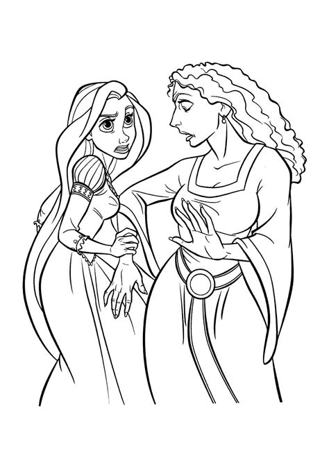 Persephone from little witches and wild things, fantasy adult coloring book, witches midnight crossing. Tangled Coloring Pages: Princess Rapunzel & Flynn Rider ...
