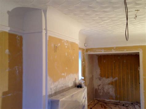 Repairing historic flat plaster walls and ceilings. Living Room With Curved Ceiling Re-Skim - MA Plastering ...