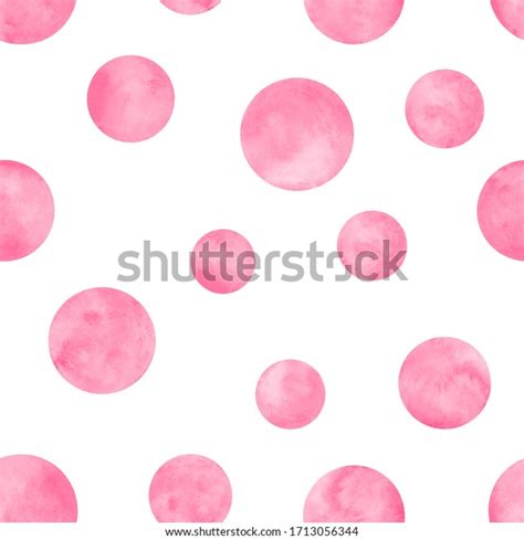 Polka Punkt Rosa Aquarell Nahtloses Muster Abstrakter Aquarell Hintergrund Mit Farbkreisen Auf