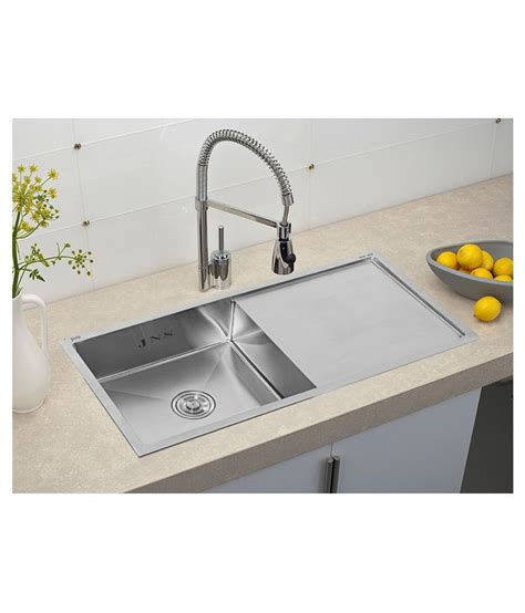 Buy Jns Stainless Steel Single Bowl Sink With Drainboard 371810 Inch