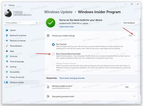 Windows 11 Switch From Dev To Beta Channel In Insider Program Beta