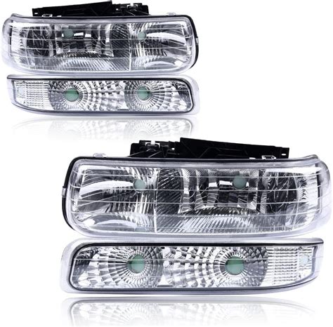 ALLGOOD Headlights Compatible With 1999-2002 Chevy Silverado 1500 2500/