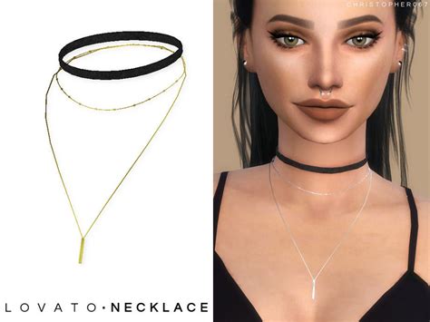 Lovato Necklace Fabric Necklace Womens Necklaces Sims 4