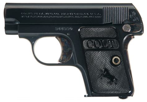 Colt Model 1908 25 Hammerless Pocket Semi Automatic Pistol
