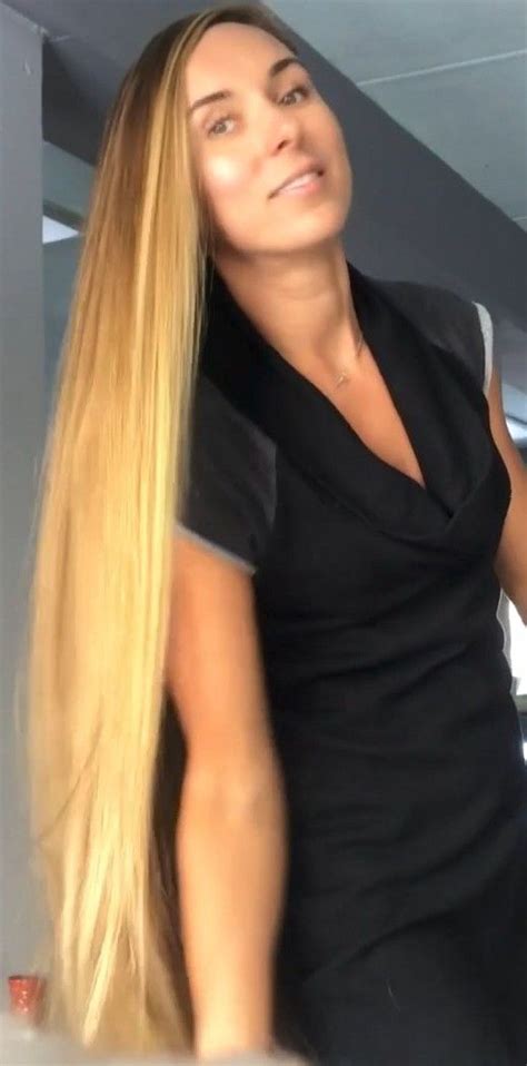 Video Long Blonde Silky Mane Realrapunzels Long Hair Women