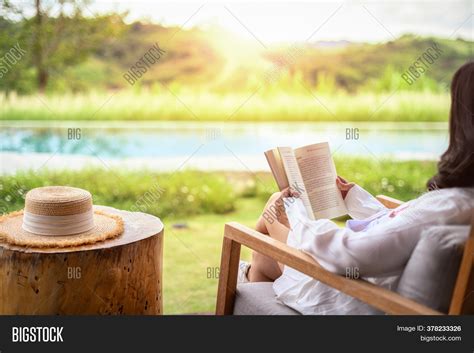 Woman Relaxing Reading Image And Photo Free Trial Bigstock