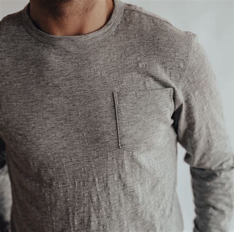 Slub Long Sleeve Pocket T-shirt | Long sleeve, Sleeves, Long sleeve tees