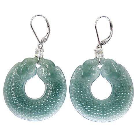 Donald Huber Black Jade Disc Earrings In Rose Gold For Sale At 1stdibs