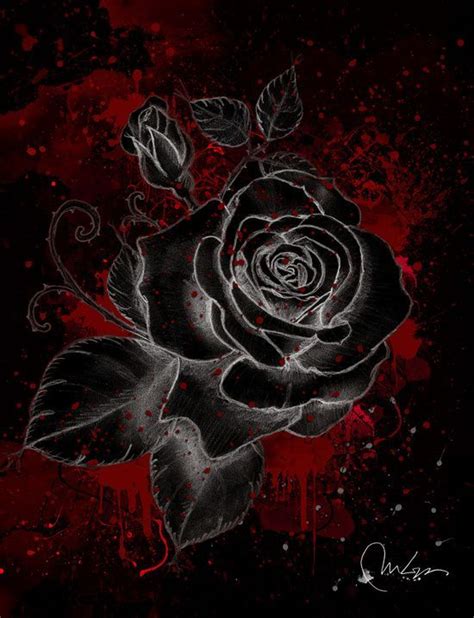 Gothic Hintergründe Schwarze Rose