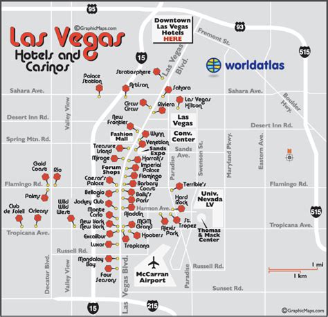 Downtown Las Vegas Hotels Map Map Of Usa With Cities
