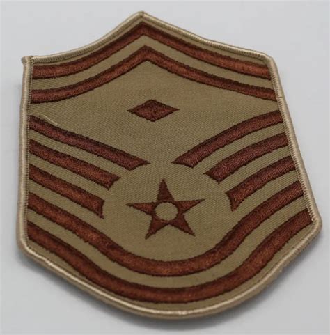 Us Air Force Rank Insignia Enlisted First Sergeant E 8 Desert Patch W