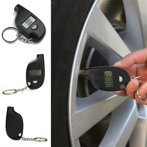 Practical Keychains For Men Mini Lcd Digital Tire Tyre Air Pressure