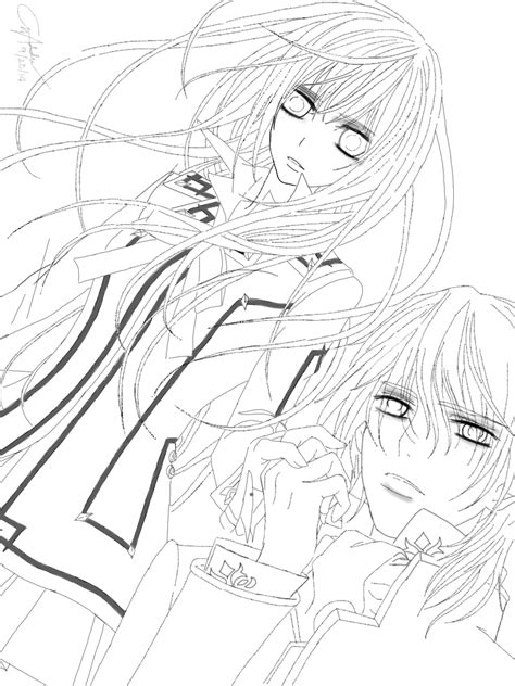 My very old work ^^ p/s: Vampire Knight- Yuki and Kaname ( Line Art) by Mengai on ...