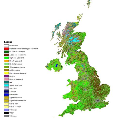 Extending 'green list' could see uk. A green and pleasant land: Map reveals more than half of Britain is countryside | Daily Mail Online