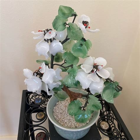 Jade wall decor | etsy. Unique Vintage Wall Decor | Vintage Jade Flower Tree In Celadon Green Pot | Poshmark