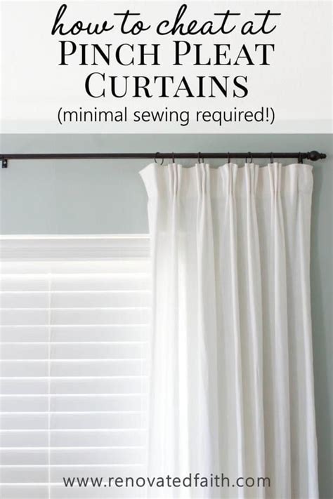 How To Pinch Pleat Ready Made Curtains Very Minimal Sewing Required