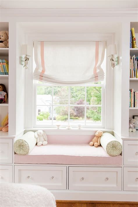 21 cute bedroom ideas girls that will make a beautiful. Pretty pink window seat by Debra Zinn Interiors. Chapel ...