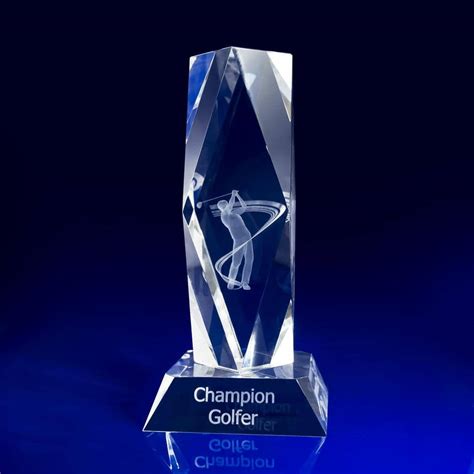 Golf Trophy And Award Ideas Glass Golf Trophies Laser Crystal