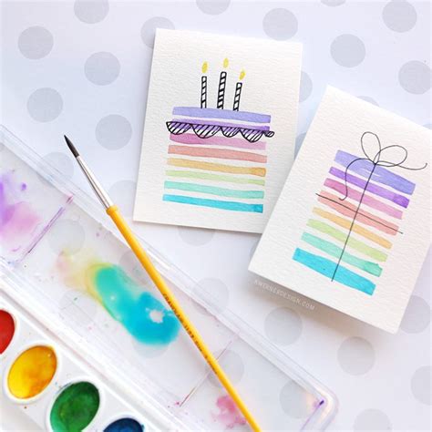 Collection by marissaford • last updated 1 day ago. Easy DIY Birthday Cards Using Minimal Supplies | Easy birthday cards diy, Watercolor birthday ...