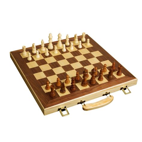 Maybe you would like to learn more about one of these? Sterling Games 16″ Solid Wooden Chess Set Travel Folding Board with Brass Locks and Felted ...