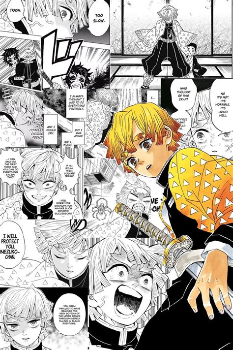 Zenitsu Demon Slayer Manga Panel Cool Anime Backgrounds Anime