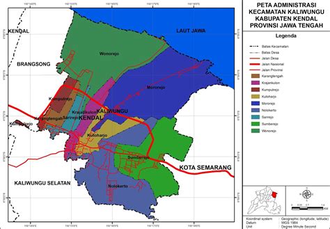Peta Administrasi Kecamatan Weleri Kabupaten Kendal N