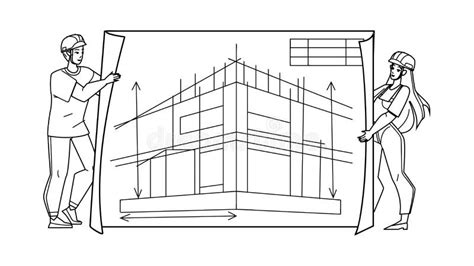 Architectural Project Develop Engineers Vector Stock Vector