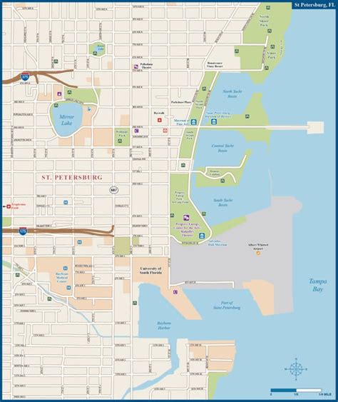 Tampa Downtown Map Digital Vector Creative Force