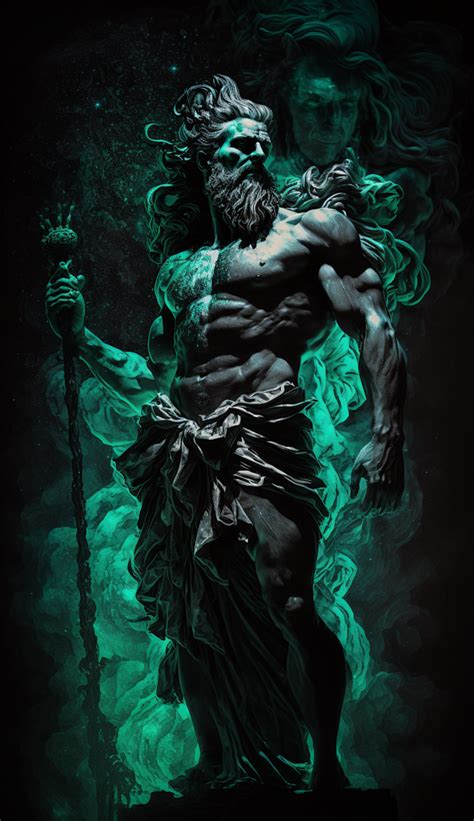 Malachite The Primordial Darkness Embodying A Greek God Erebus Wearing
