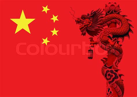 Chinese Dragon Flag Stock Image Colourbox
