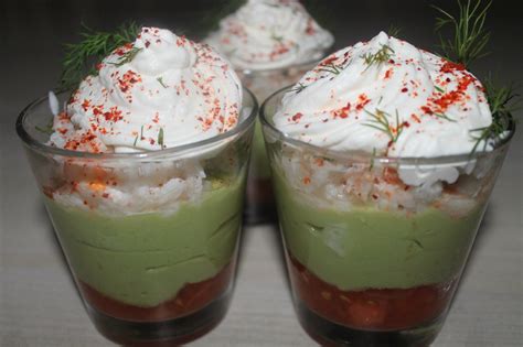 Verrine de Noël avocats crabe