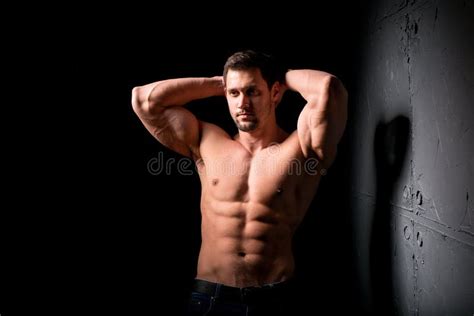Fitness Concept Muscular And Torso Of Young Man Having Perfect Abs