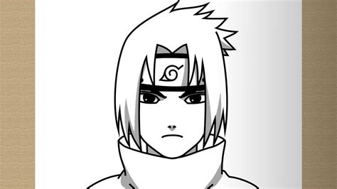 How To Draw Sasuke Uchiha Step By Step Easy Youtube