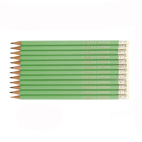 12 Hb Graphite Pencils Personalised With Name Premium Quality Printed
