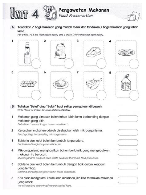 Nota ringkas sains tahun 6. T6 Sains Pengawetan Makanan Ciri Makanan Rosak