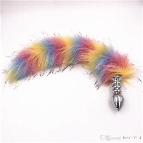 Stainless Steel Anal Plug Imitation Fox Tail Butt Stopper Plush Soft